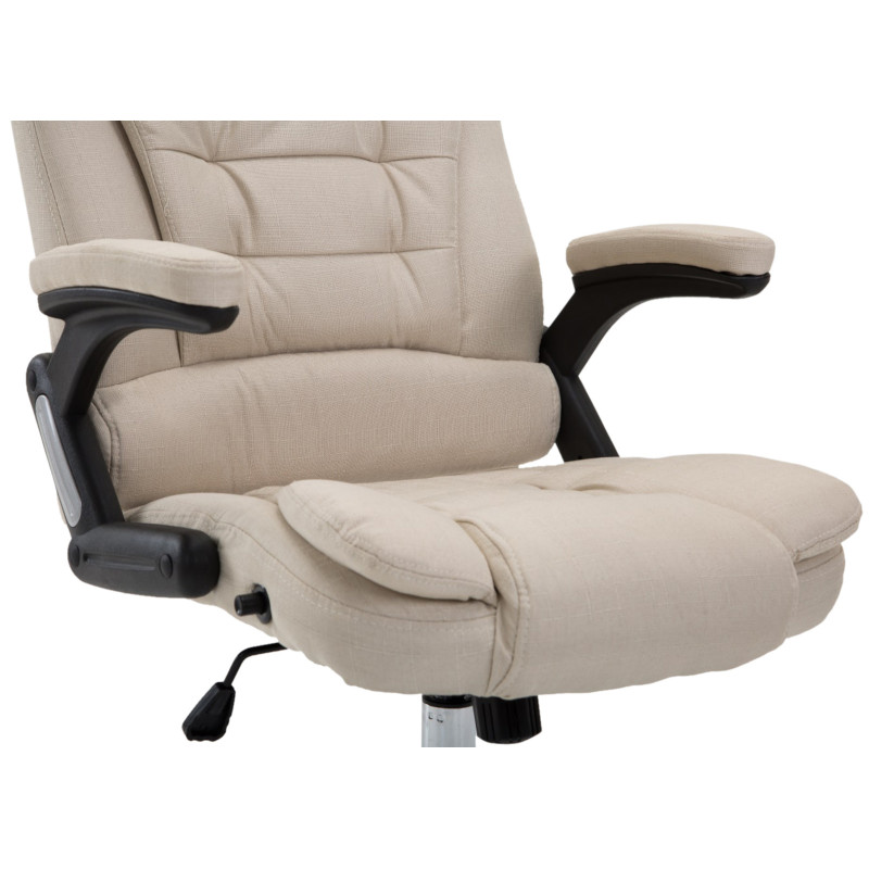 Chaise de bureau Thor en tissu crème