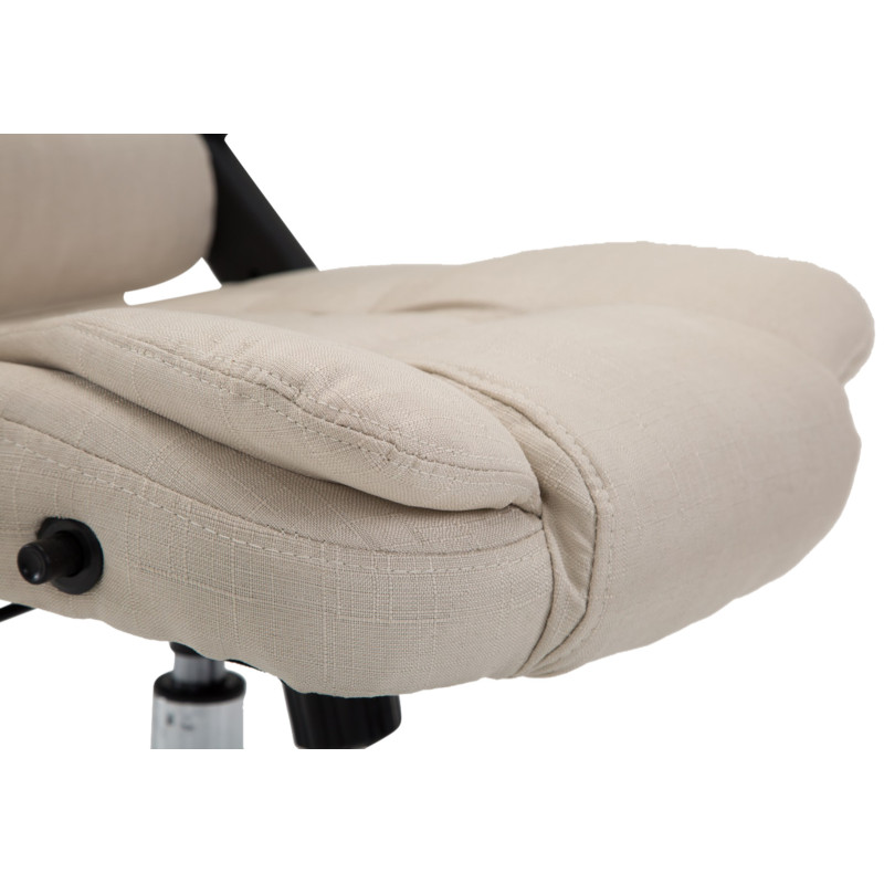 Chaise de bureau Thor en tissu crème