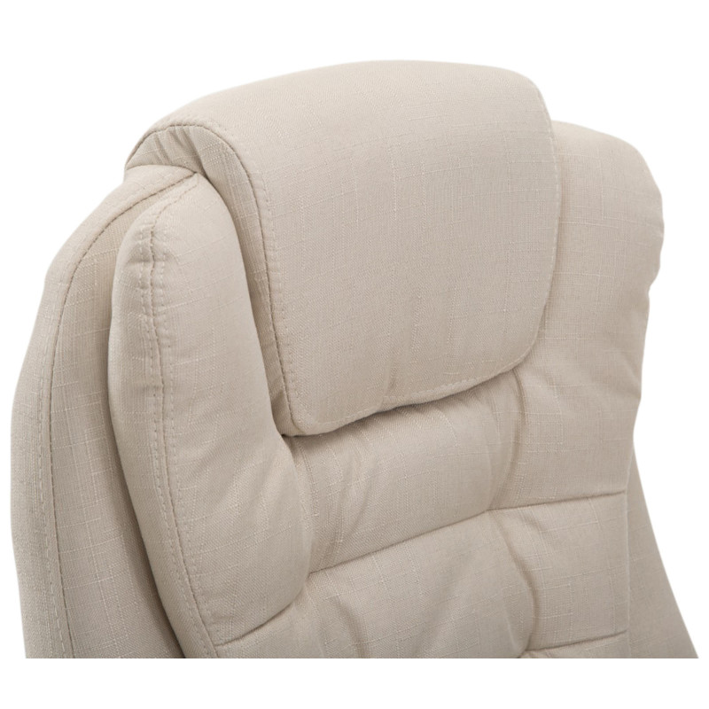 Chaise de bureau Thor en tissu crème