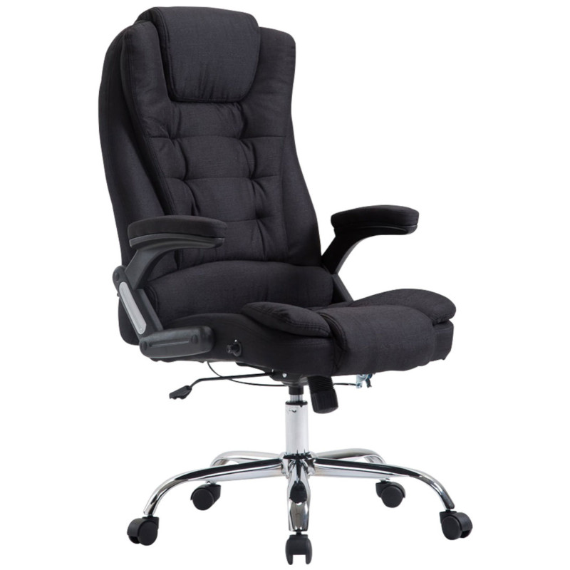 Chaise de bureau Thor en tissu noir
