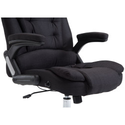Chaise de bureau Thor en tissu noir