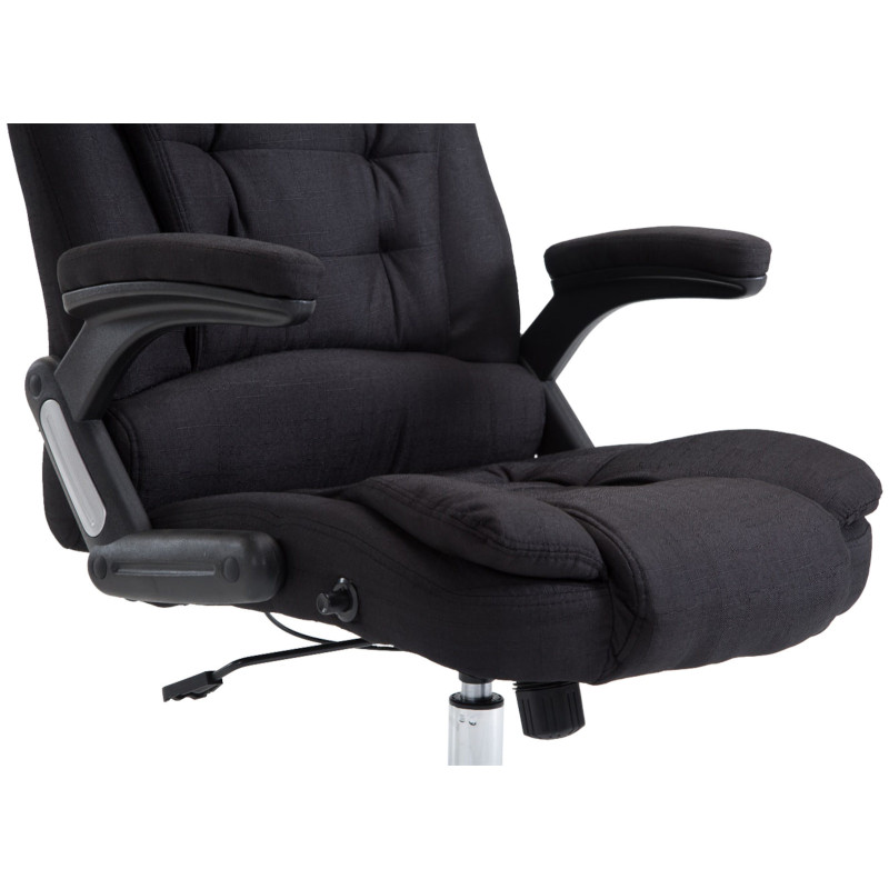Chaise de bureau Thor en tissu noir