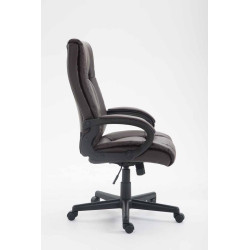 Chaise de bureau XL Sparta en cuir artificiel brun