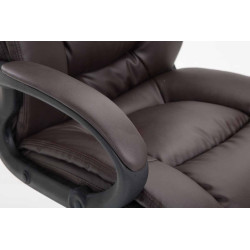 Chaise de bureau XL Sparta en cuir artificiel brun