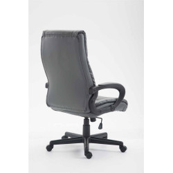 Chaise de bureau XL Sparta en cuir artificiel gris