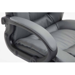 Chaise de bureau XL Sparta en cuir artificiel gris