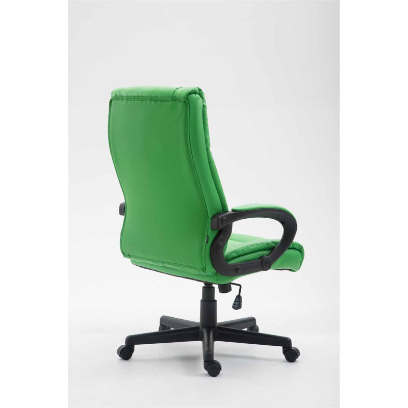 Chaise de bureau XL Sparta en cuir artificiel vert