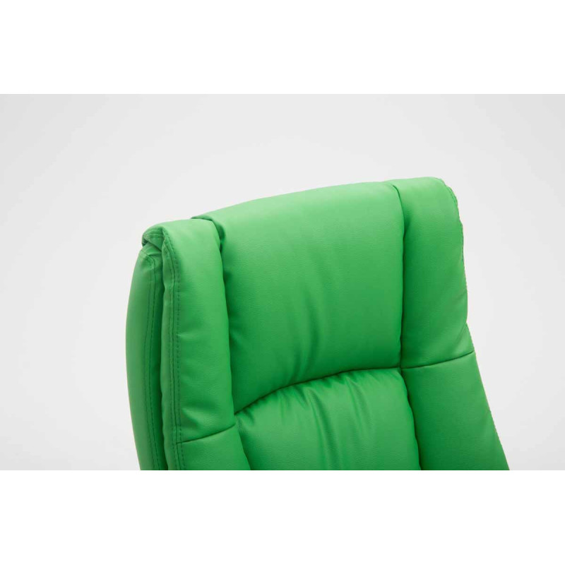 Chaise de bureau XL Sparta en cuir artificiel vert