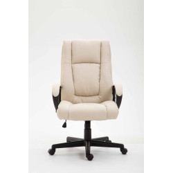 Chaise de bureau XL Sparta en tissu crème