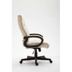 Chaise de bureau XL Sparta en tissu crème