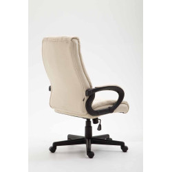 Chaise de bureau XL Sparta en tissu crème