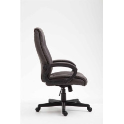 Chaise de bureau XL Sparta en tissu gris foncé
