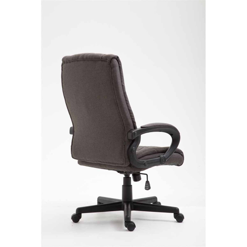 Chaise de bureau XL Sparta en tissu gris foncé