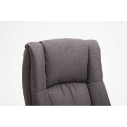 Chaise de bureau XL Sparta en tissu gris foncé