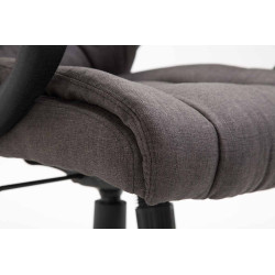 Chaise de bureau XL Sparta en tissu gris foncé