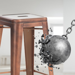 Tabouret de bar en cuivre Joshua