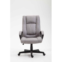 Chaise de bureau XL Sparta en tissu gris