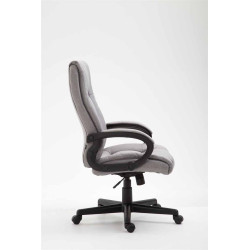 Chaise de bureau XL Sparta en tissu gris