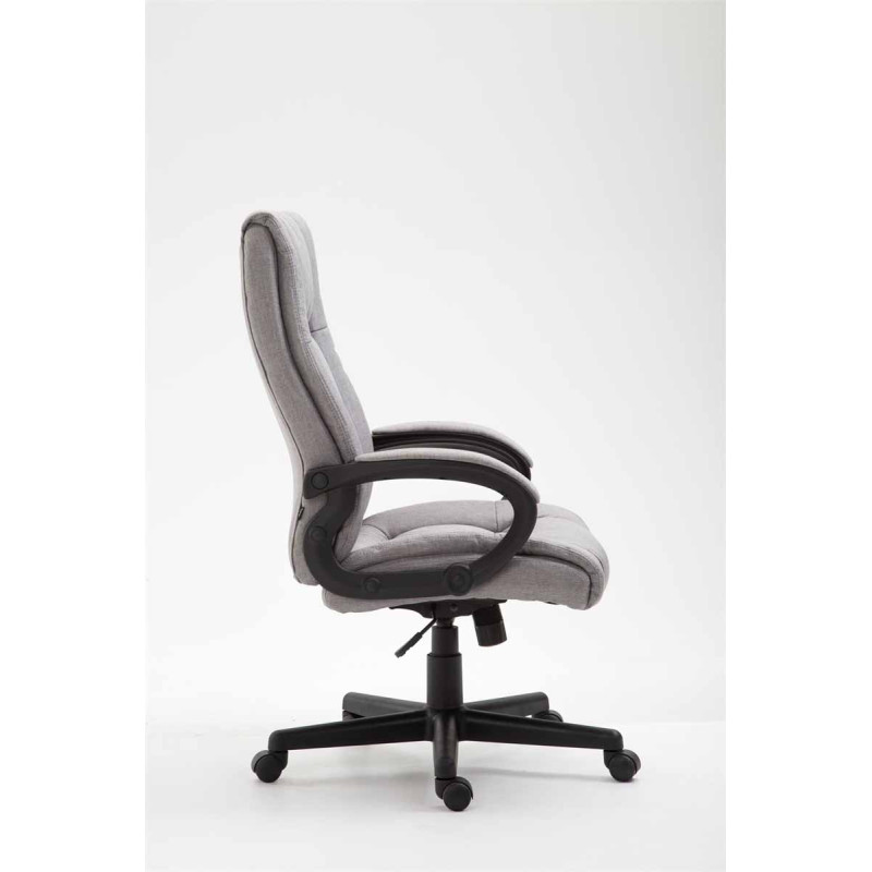 Chaise de bureau XL Sparta en tissu gris