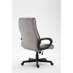Chaise de bureau XL Sparta en tissu gris