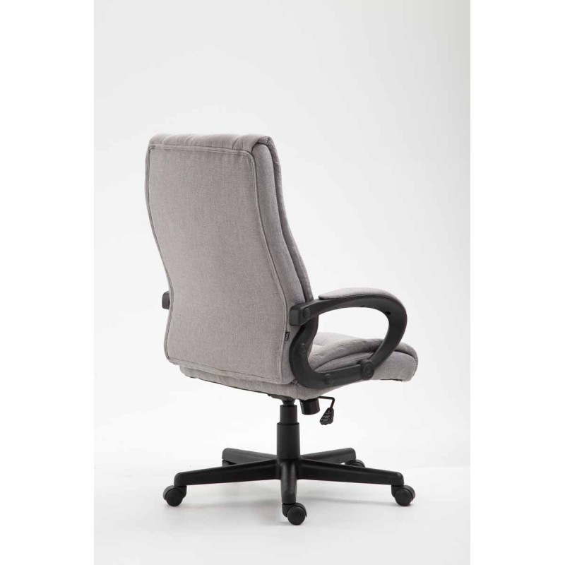 Chaise de bureau XL Sparta en tissu gris