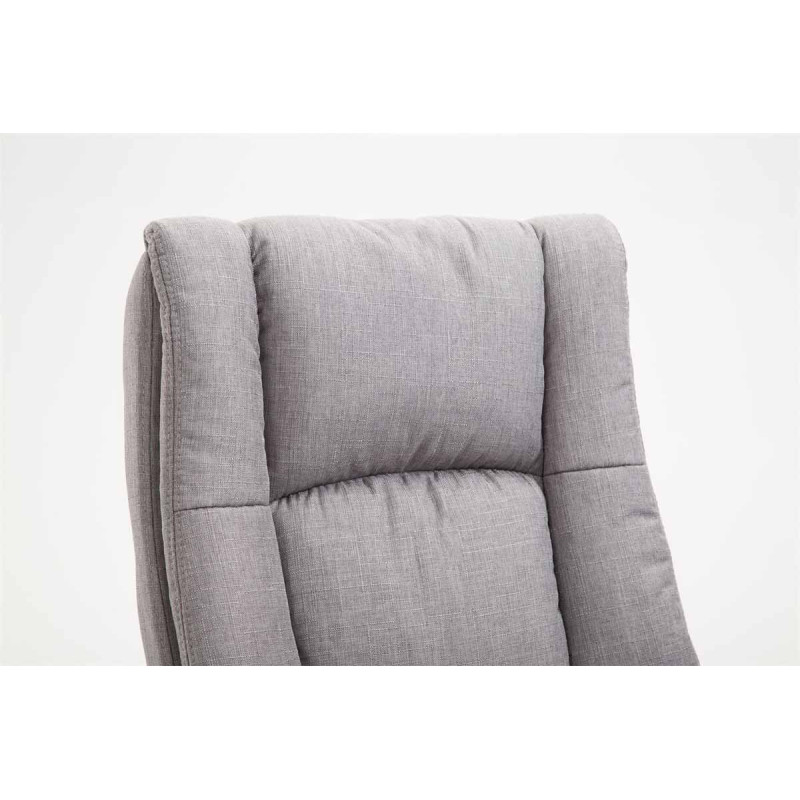 Chaise de bureau XL Sparta en tissu gris