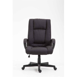 Chaise de bureau XL Sparta en tissu noir