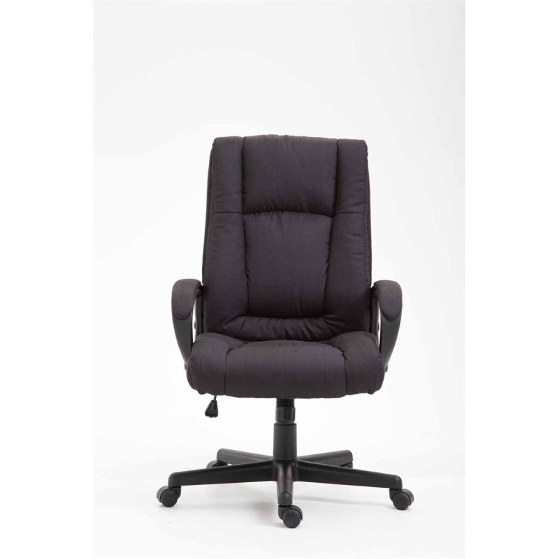 Chaise de bureau XL Sparta en tissu noir