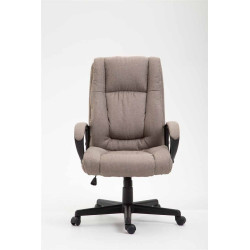 Chaise de bureau XL Sparta en tissu taupe