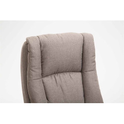 Chaise de bureau XL Sparta en tissu taupe