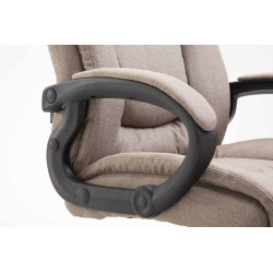 Chaise de bureau XL Sparta en tissu taupe