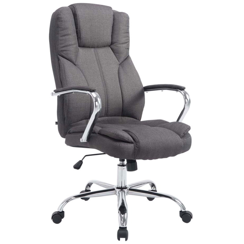 Chaise de bureau BIG Xanthos tissu V2 gris foncé
