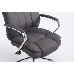 Chaise de bureau BIG Xanthos tissu V2 gris foncé