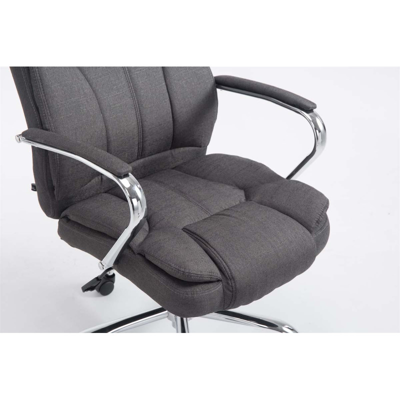 Chaise de bureau BIG Xanthos tissu V2 gris foncé