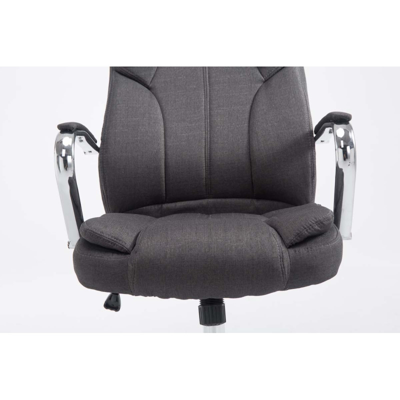 Chaise de bureau BIG Xanthos tissu V2 gris foncé