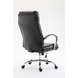 Chaise de bureau vaudoise en cuir artificiel noir