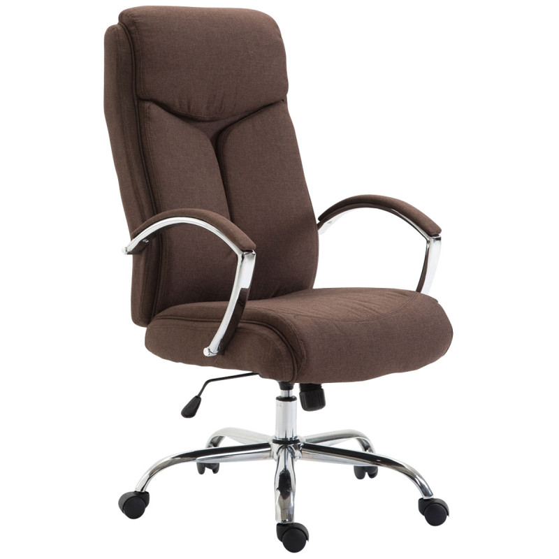 Chaise de bureau en tissu vaudois brun