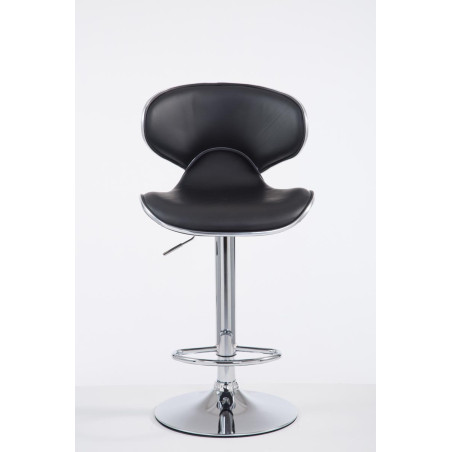 Tabouret de bar Las Vegas V2, chrome/noir
