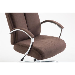 Chaise de bureau en tissu vaudois brun