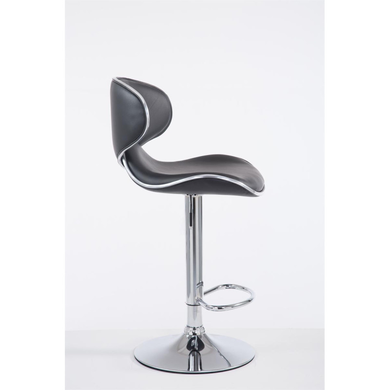 Tabouret de bar Las Vegas V2, chrome/noir