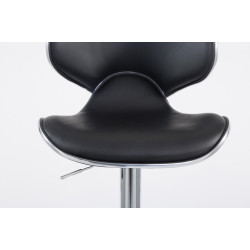 Tabouret de bar Las Vegas V2, chrome/noir