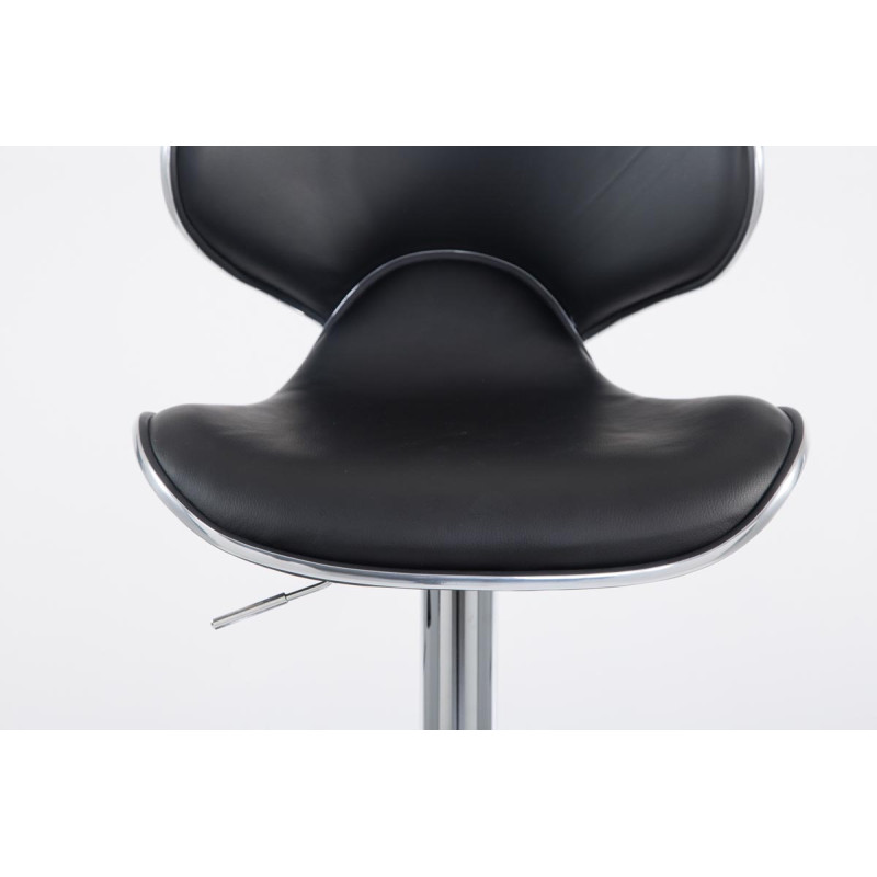 Tabouret de bar Las Vegas V2, chrome/noir