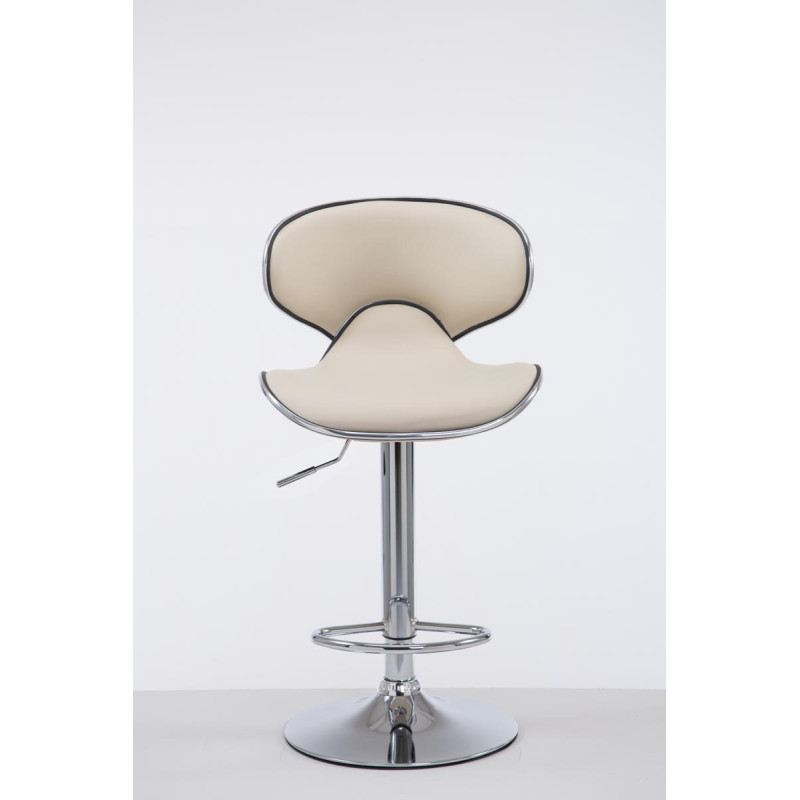 Tabouret de bar Las Vegas V2 chromé crème