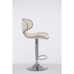 Tabouret de bar Las Vegas V2 chromé crème