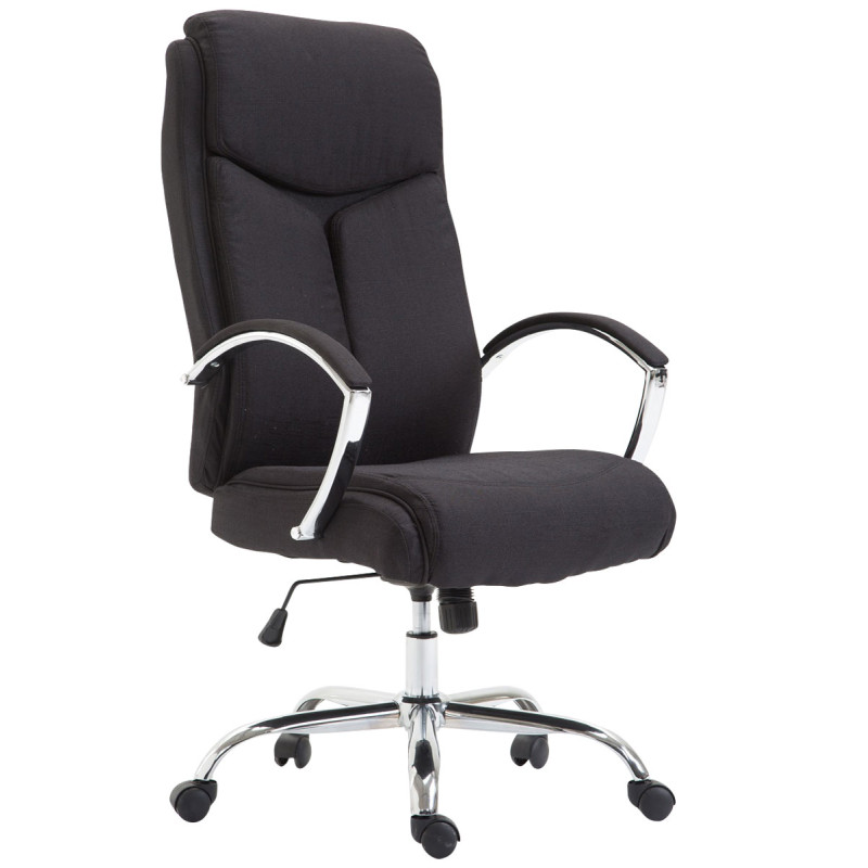 Chaise de bureau en tissu vaudois noir