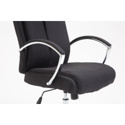 Chaise de bureau en tissu vaudois noir