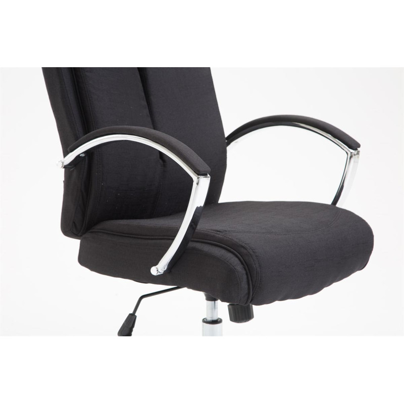Chaise de bureau en tissu vaudois noir
