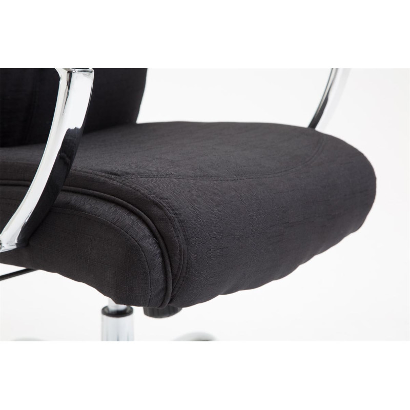 Chaise de bureau en tissu vaudois noir