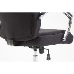 Chaise de bureau en tissu vaudois noir