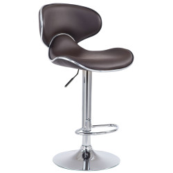Tabouret de bar Las Vegas V2, marron chromé